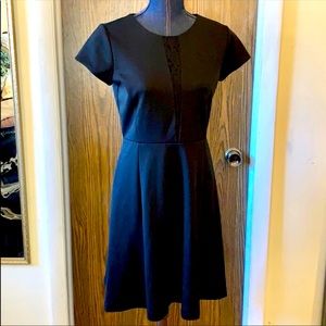 Ann Taylor Black Fit & Flare Dress